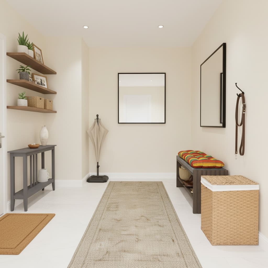 Transform Your Entryway Mudroom with a Tropical-Neutral Style