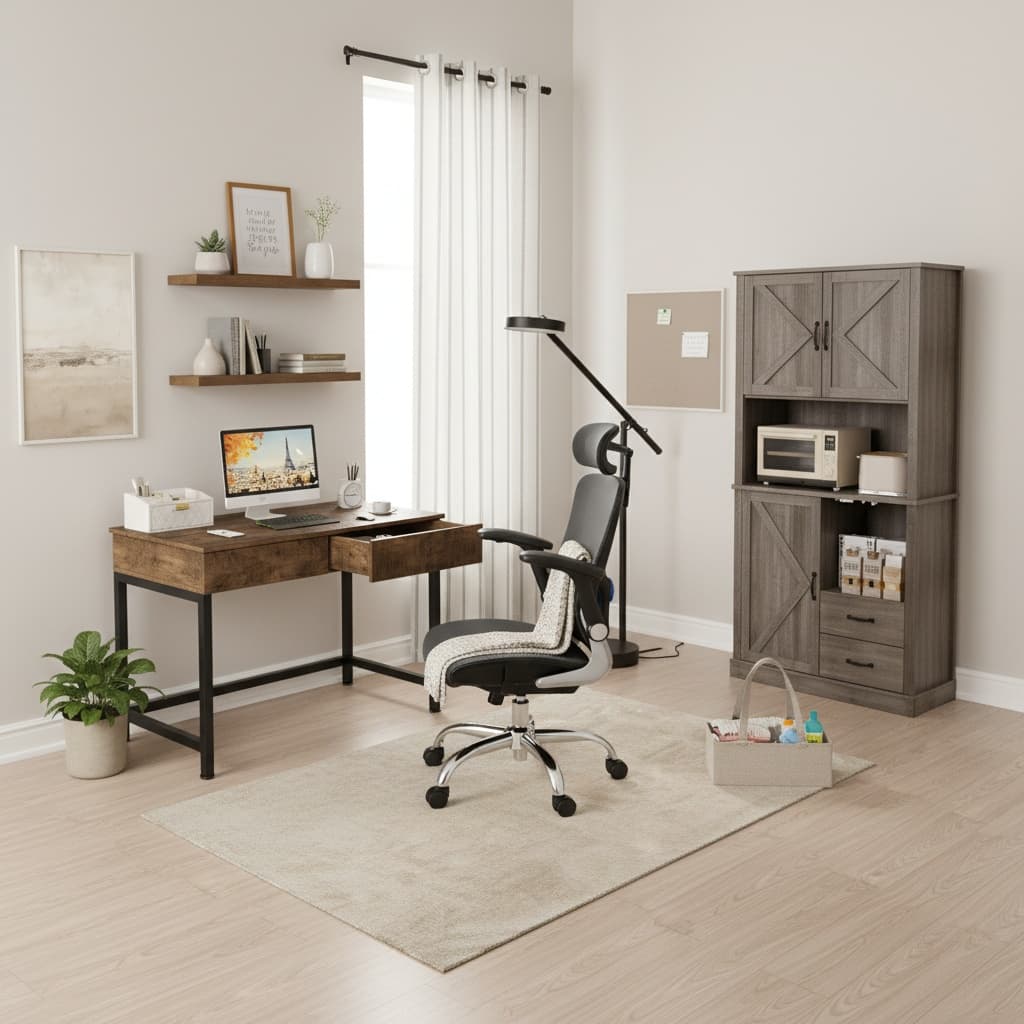 Create a Stunning Industrial Home Office with a Neutral Color Palette
