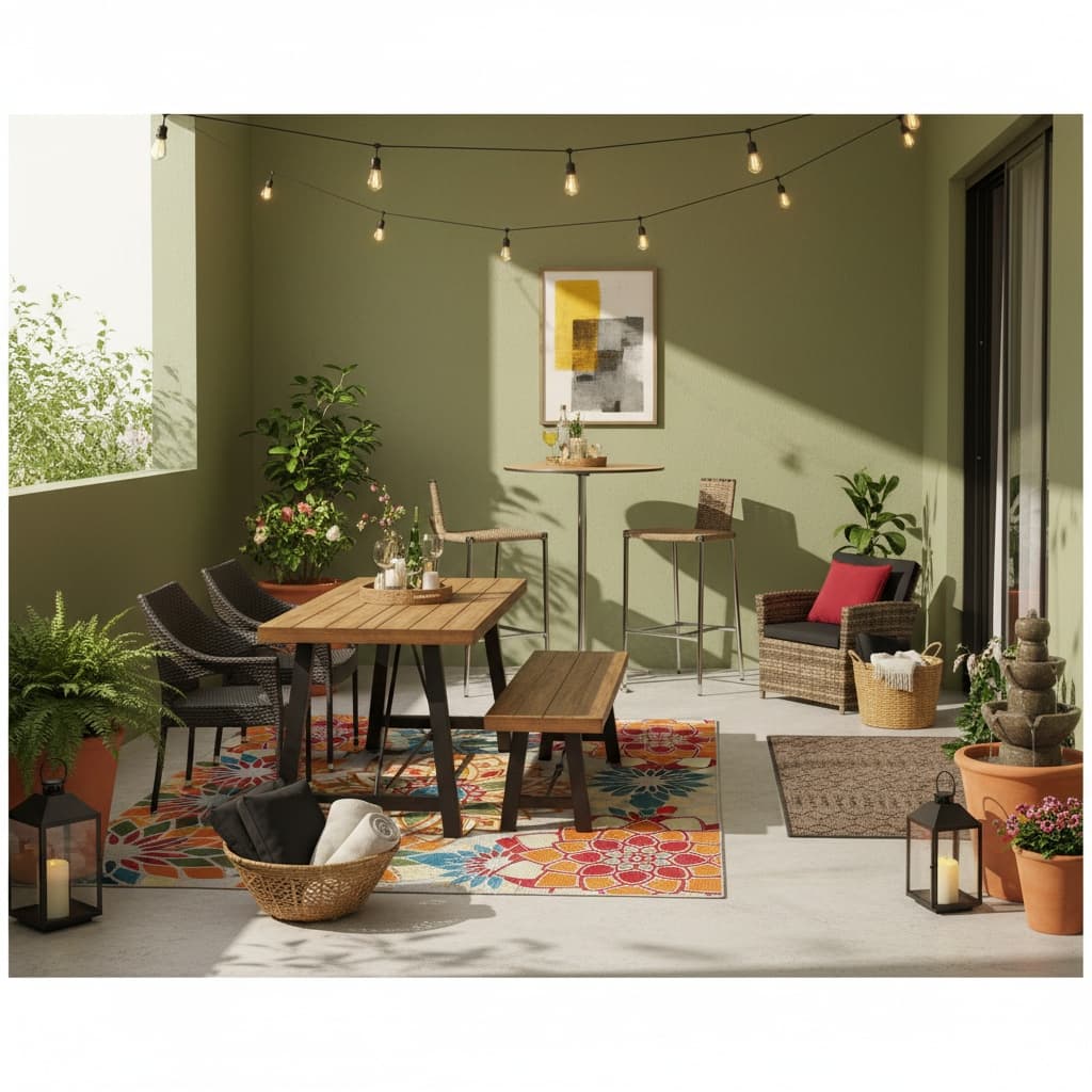 Design an Eco-Friendly Patio or Balcony with Earth Tone Colors
