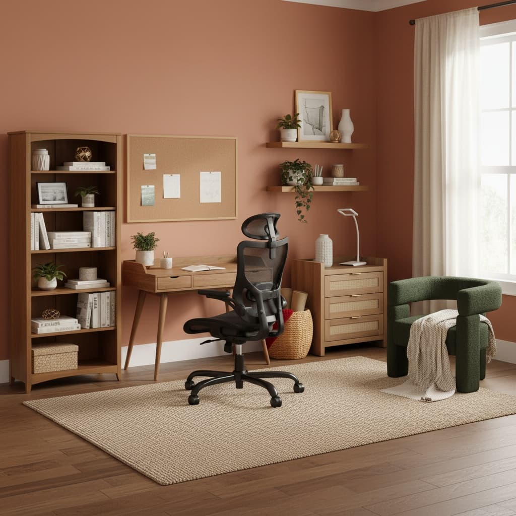 Transform Your Home Office with Classic Style and Earth Tones