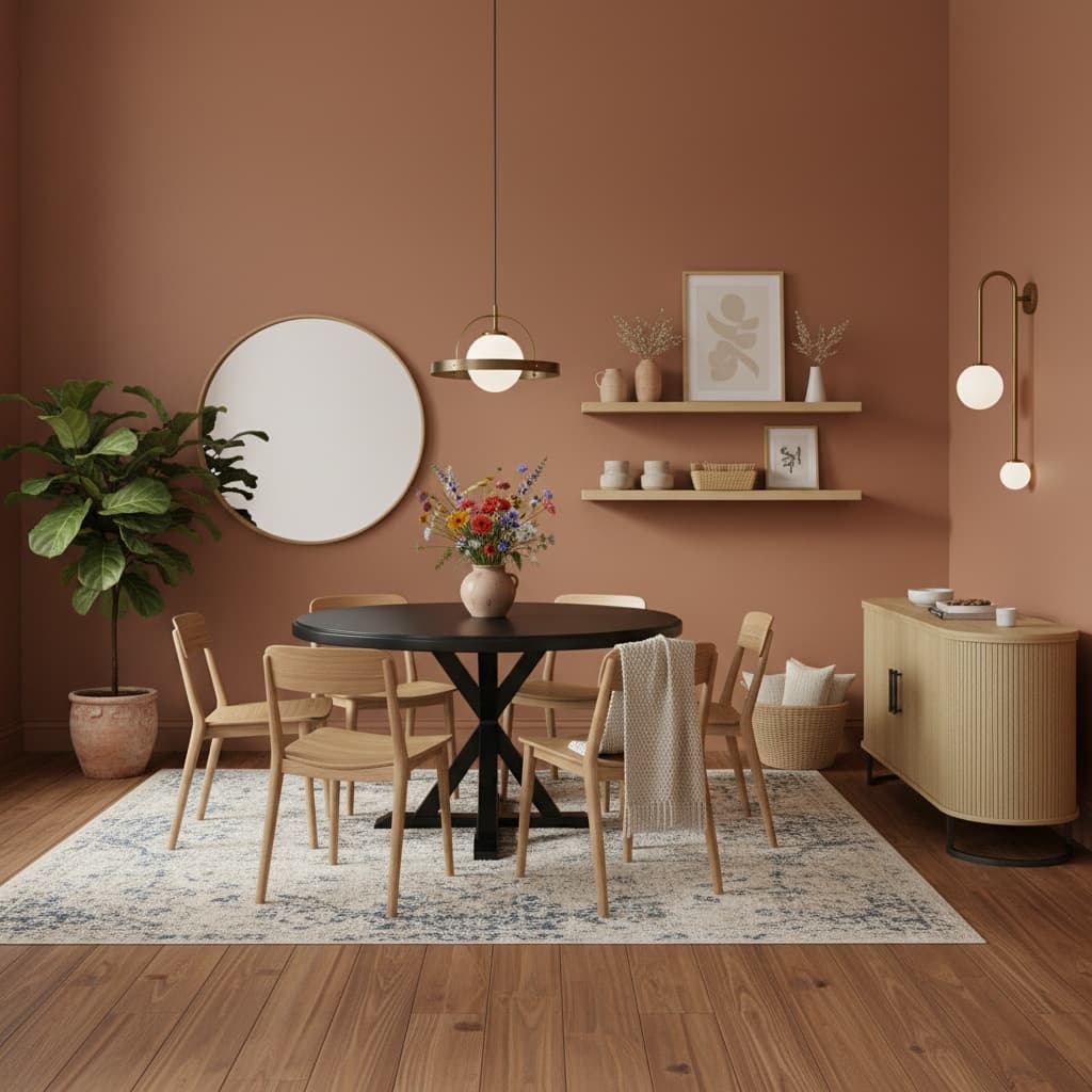 Create a Vintage Dining Room with an Earth Tones Color Scheme