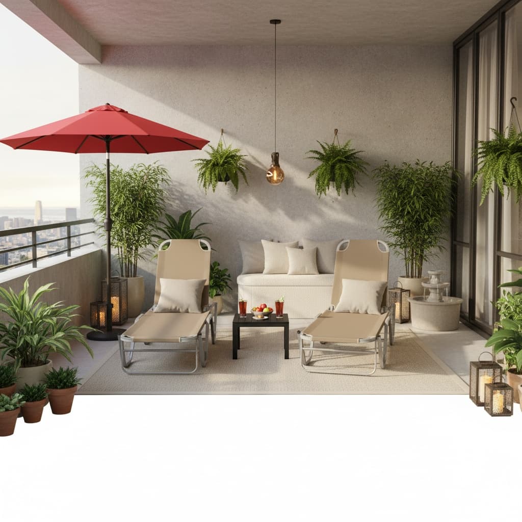 Transform Your Outdoor Space: Scandinavian Patio and Balcony Design with Neutral Colors