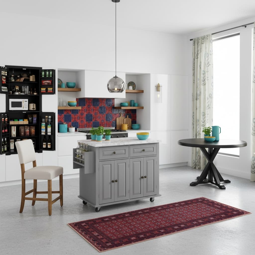 Design a Futuristic Kitchen with a Bold Color Scheme for a Modern Home