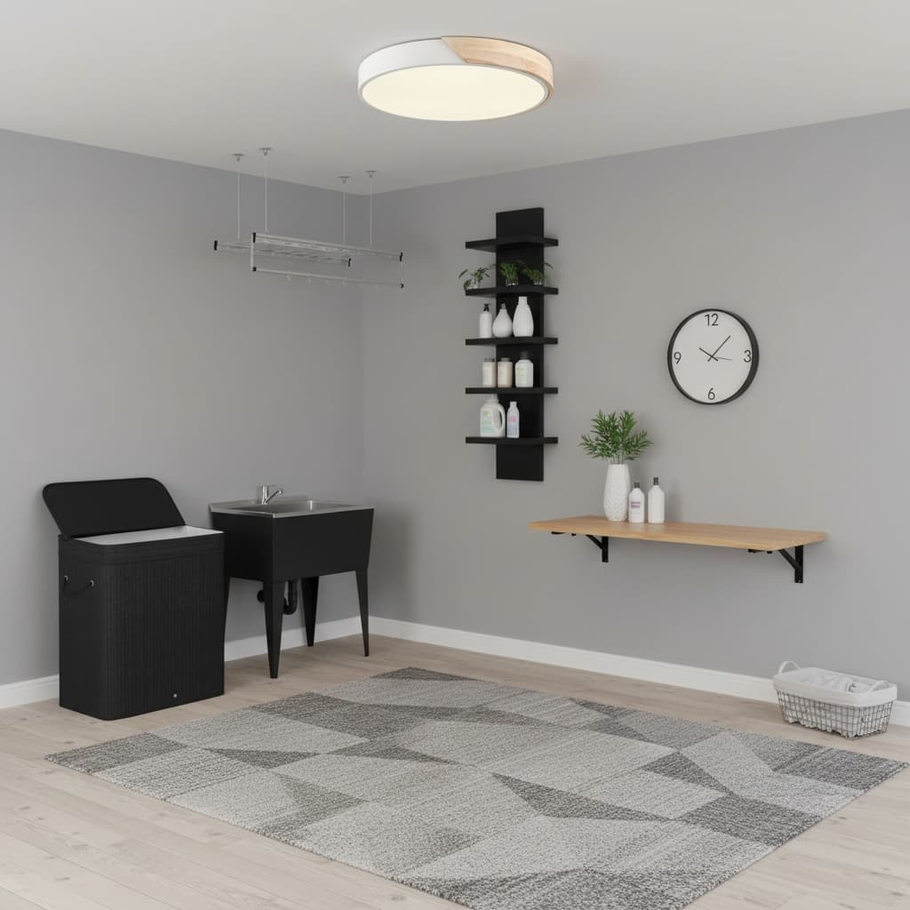 Transform Your Laundry Room with Japanese Style Using a Monochrome Color Scheme