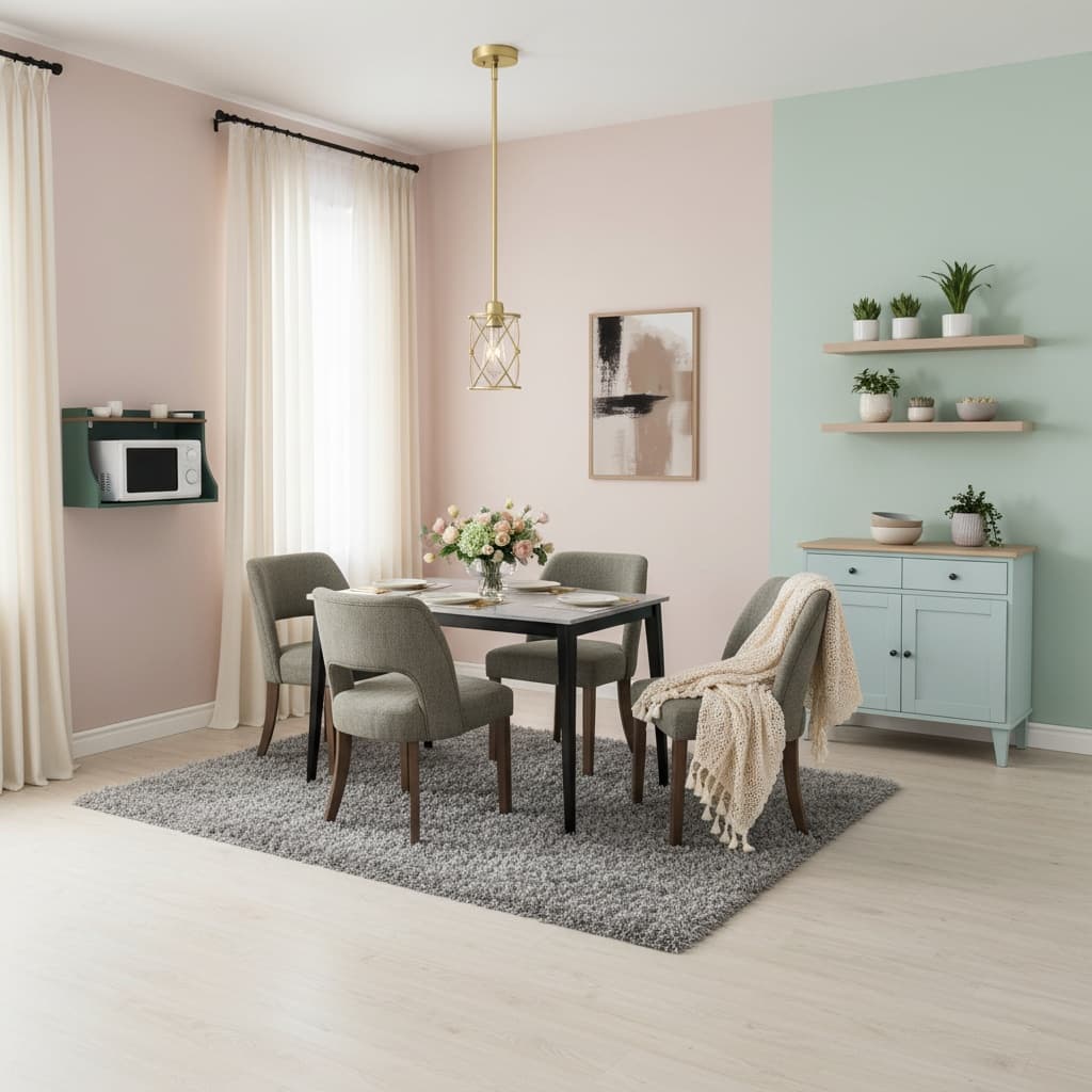 Create a Classic Dining Room with a Pastel Color Scheme