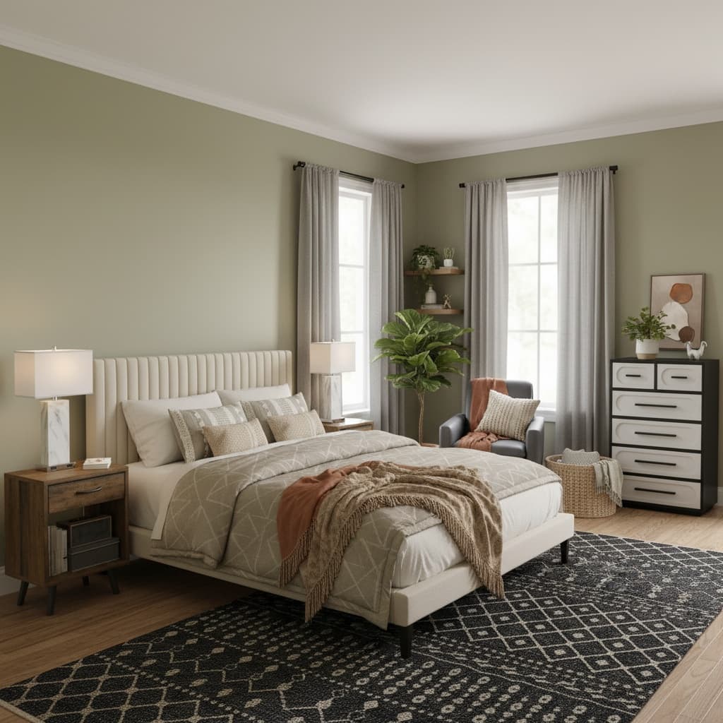 Design a Vintage Bedroom with Earth Tones for Cozy Elegance