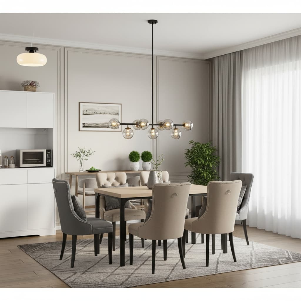 Create a Vintage Dining Room with a Monochrome Color Scheme