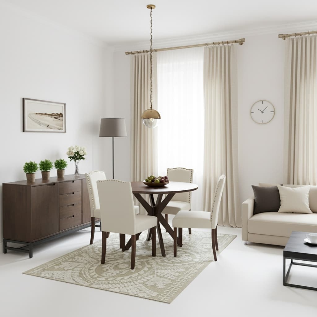 Transform Your Dining Room with Scandinavian Style and Neutral Color Scheme