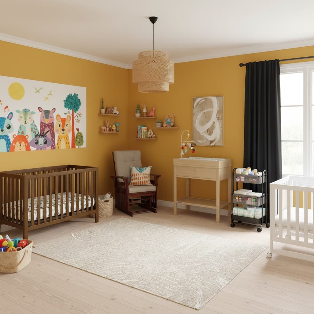 Design a Futuristic Nursery with Bold Colors: Home Interior Design Tips