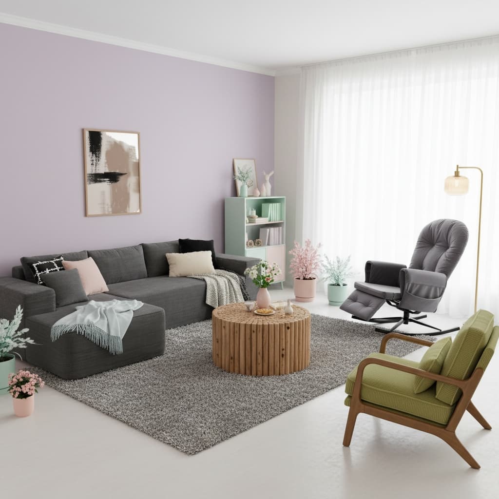 Transform Your Living Room with Minimalist Pastel Perfection
