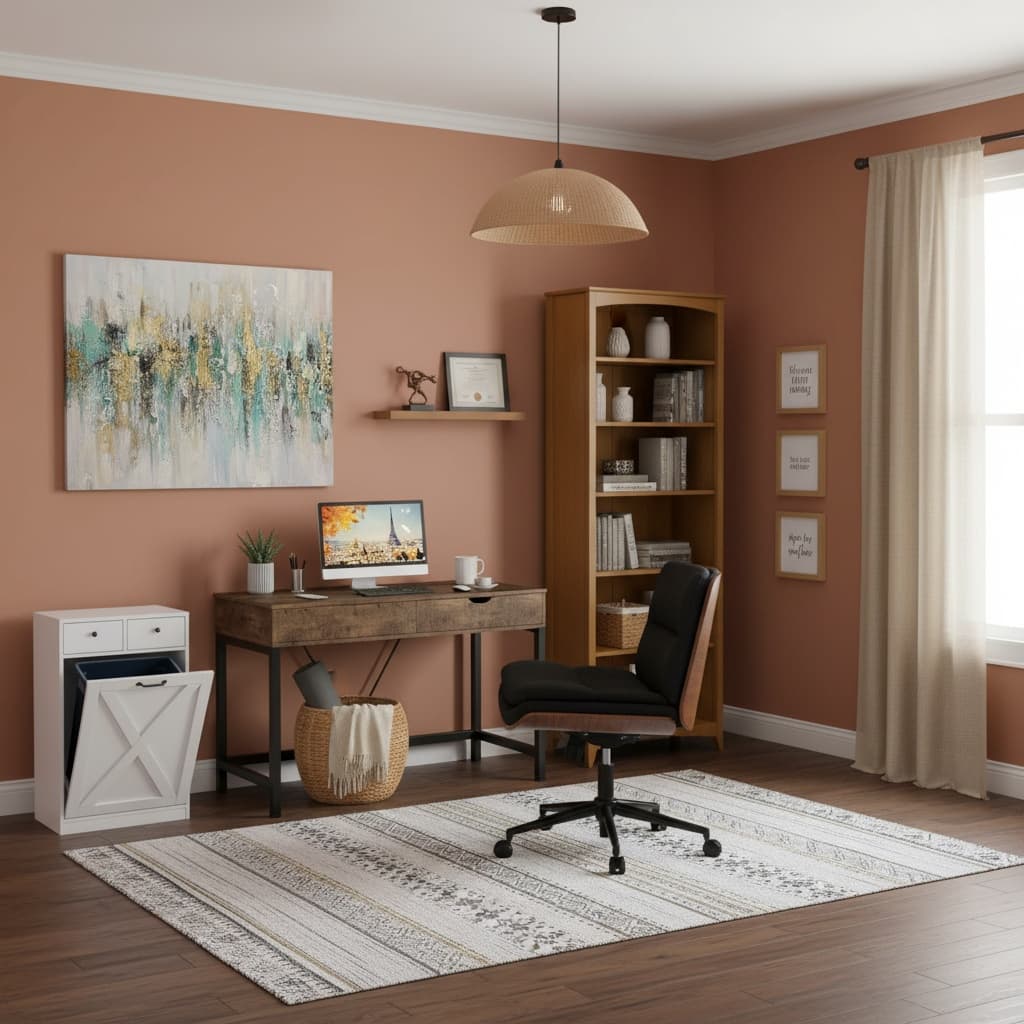 Design a Vintage Home Office with Earth Tones: Style Tips & Budget Options