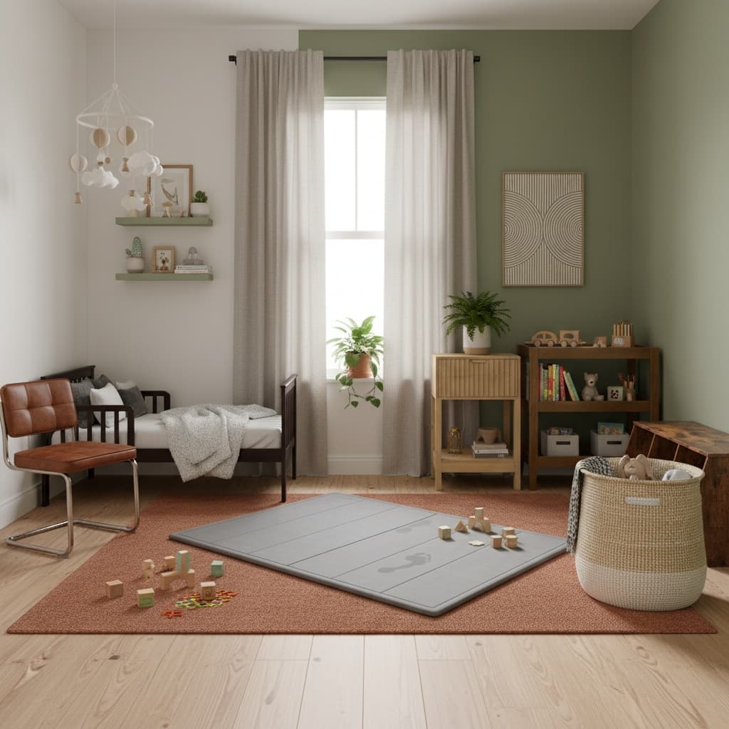 Futuristic Kids' Room Design with Earth Tones: A Harmonious Blend