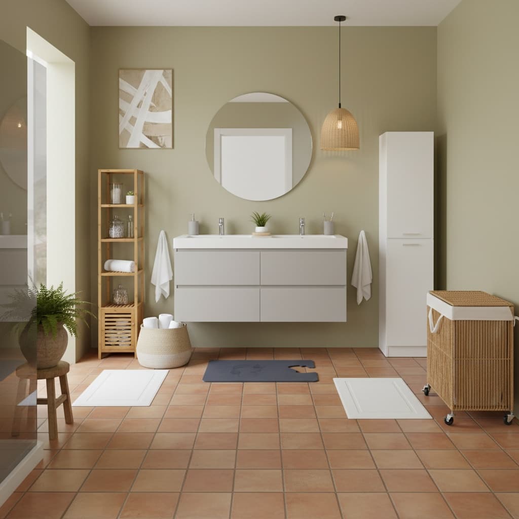 Transform Your Bathroom with Earth Tone Scandinavian Style
