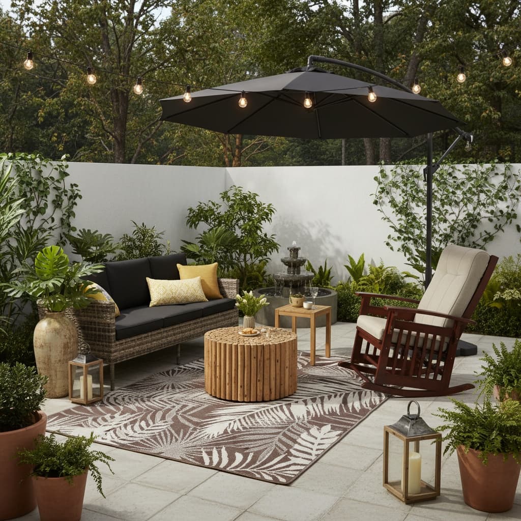 Japanese Outdoor Patio Design: Earth Tones for a Serene Retreat