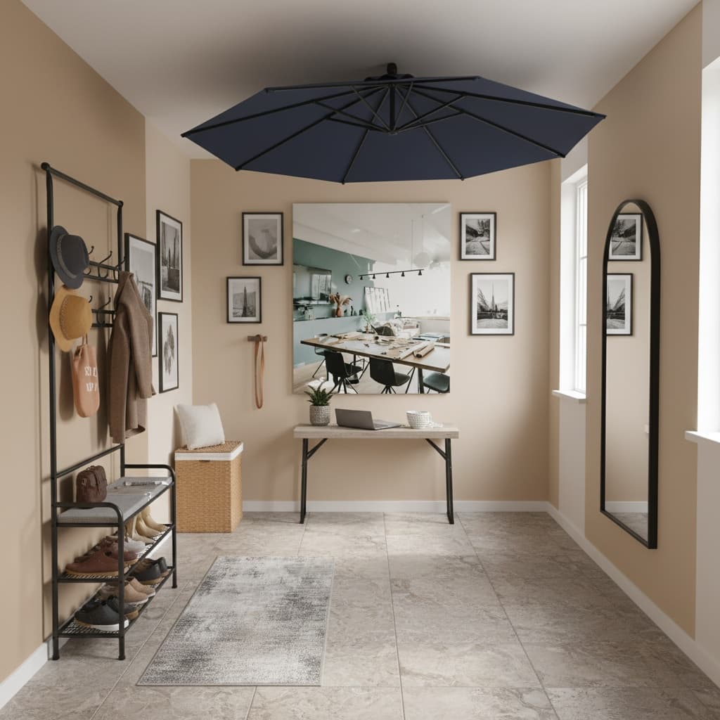 Create an Industrial Entryway Mudroom with a Monochrome Twist