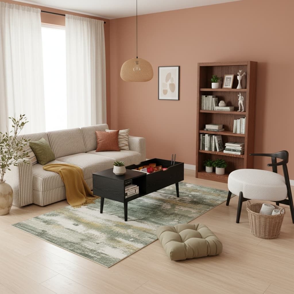 Designing a Scandinavian Living Room with an Earth Tones Color Palette