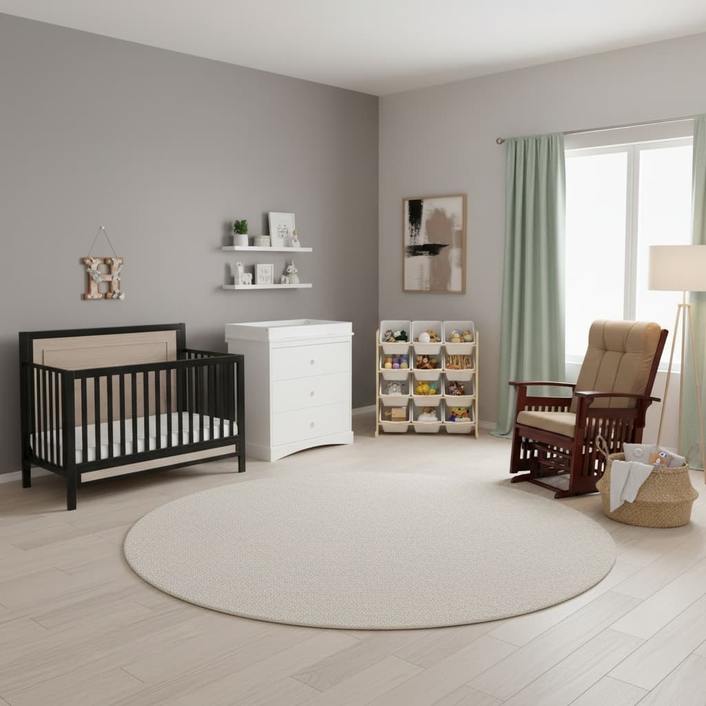 Design a Rustic Nursery with a Monochrome Color Scheme: Budget-Friendly to Luxe Options
