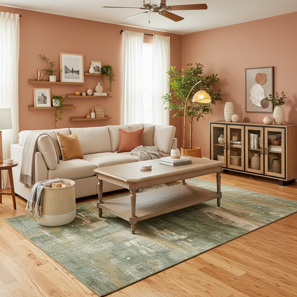 Vintage Living Room Design with Earth Tones: Style Your Space on Any Budget