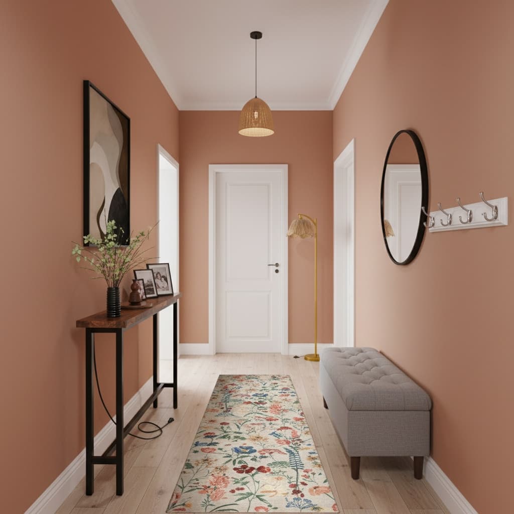 Transform Your Hallway: Modern Earth Tones Design Ideas