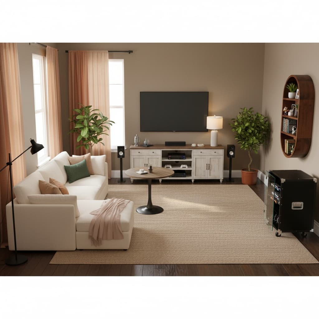 Designing a Bohemian Media/Game Room with Earth Tones: Inviting Style Ideas