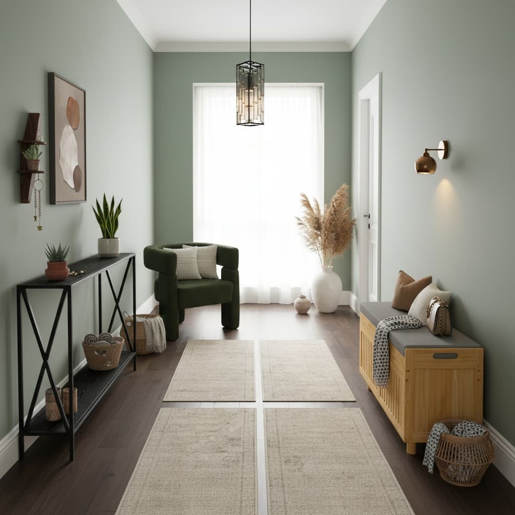 Transform Your Hallway into a Serene Japanese Retreat with Earth Tones