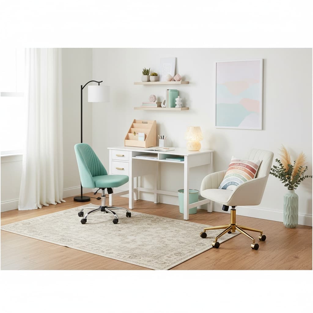 Designing a Vintage Home Office with a Pastel Color Palette