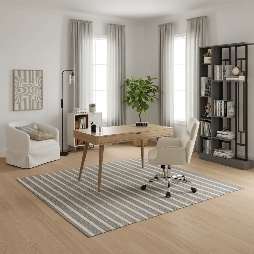 Design a Tropical Home Office with a Neutral Color Scheme