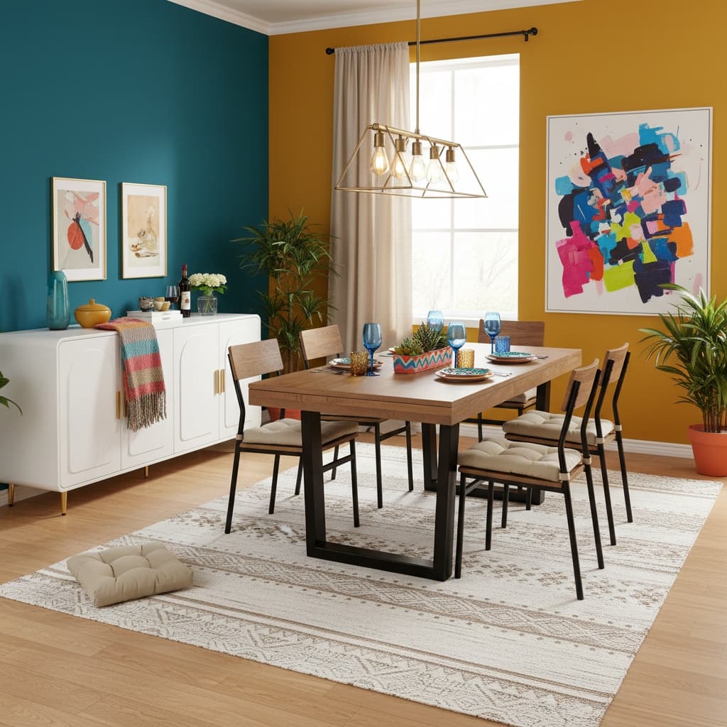 Transform Your Dining Room with a Bold Tropical Style and Vibrant Colors