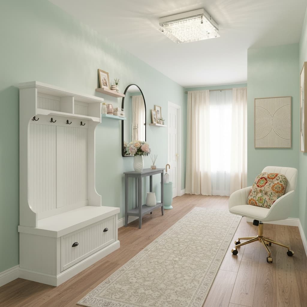 Transform Your Hallway with a Vintage Pastel Interior Design