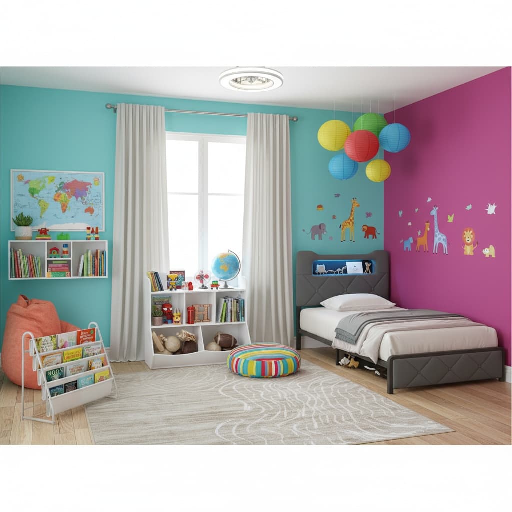 Futuristic Kids Room Design: Bold Color Schemes and Budget Solutions