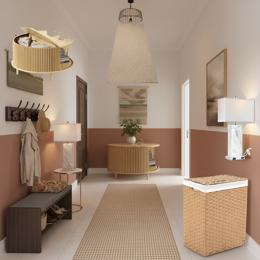 Create a Scandinavian Hallway with Earth Tones: Modern Home Interior Design