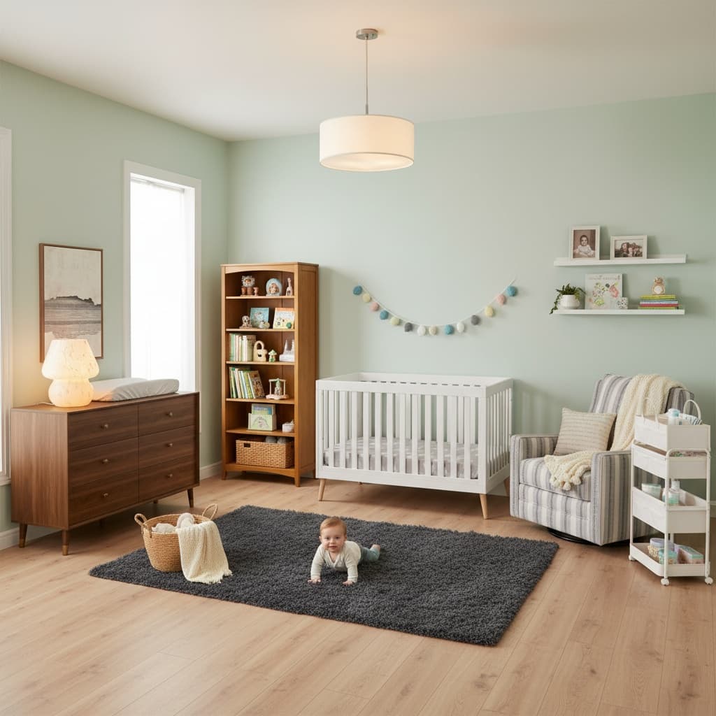 Design a Serene Japanese Nursery with a Pastel Color Palette