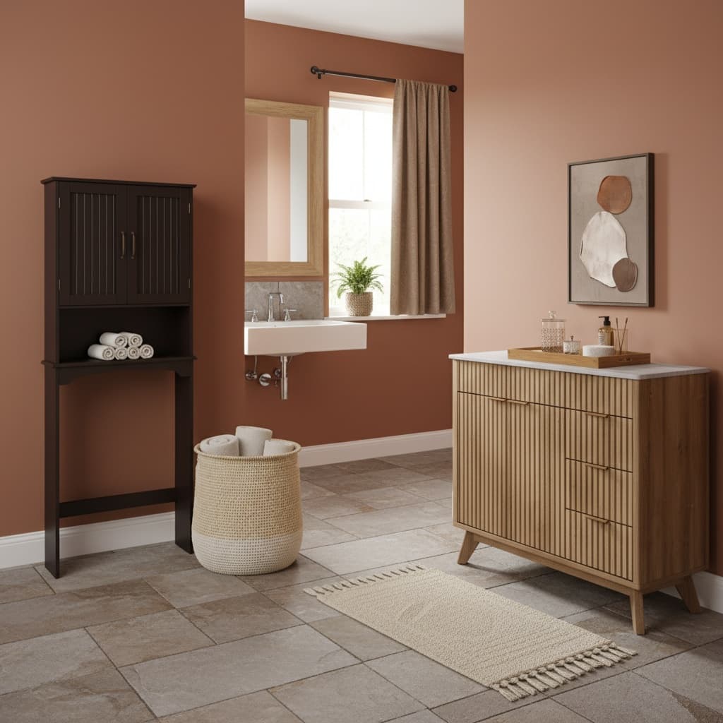 Design an Eco-Friendly Bathroom with an Earth Tones Color Scheme