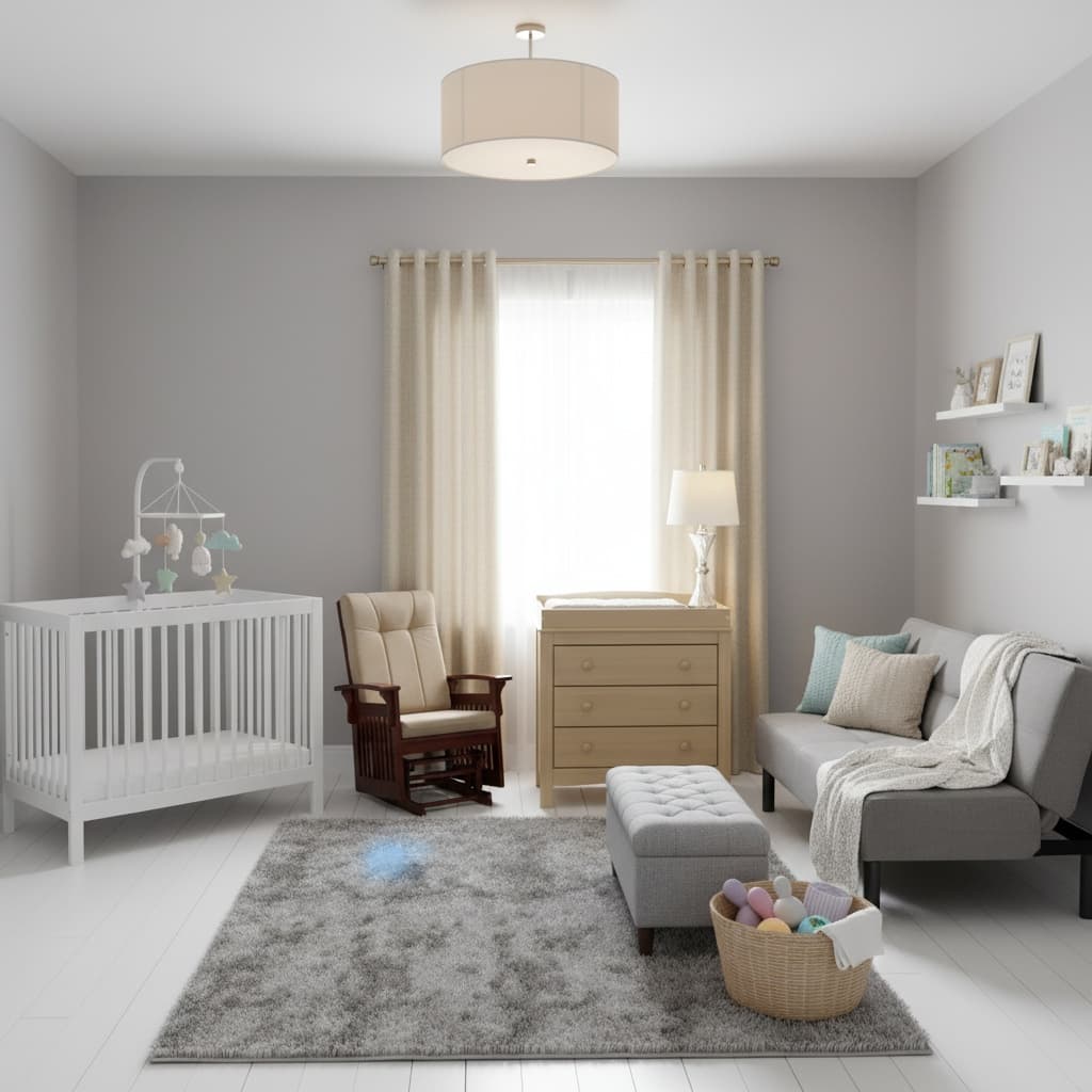 Design a Vintage Nursery with a Monochrome Color Scheme for Timeless Elegance