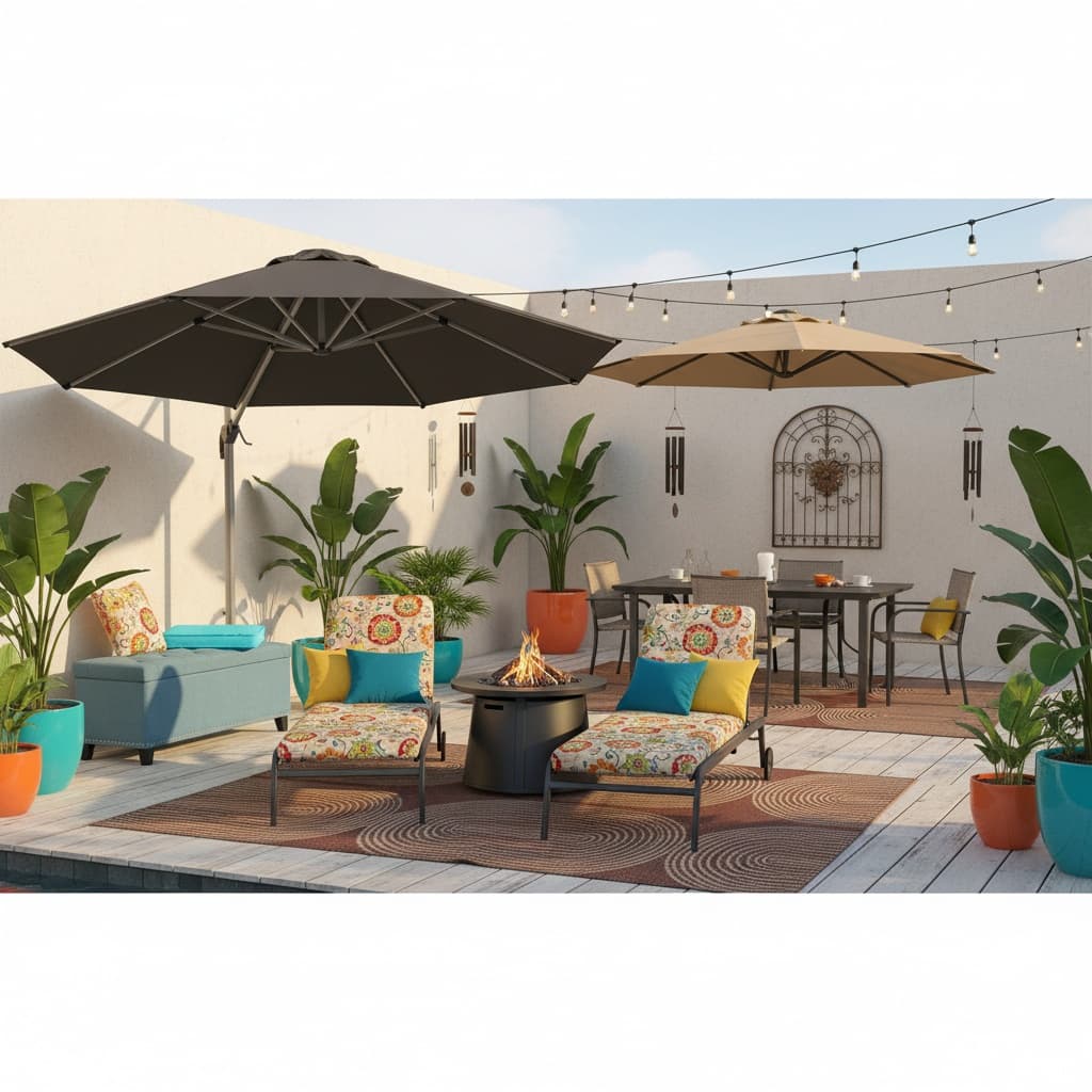 Design a Rustic Patio or Balcony with Bold Colors for Any Budget