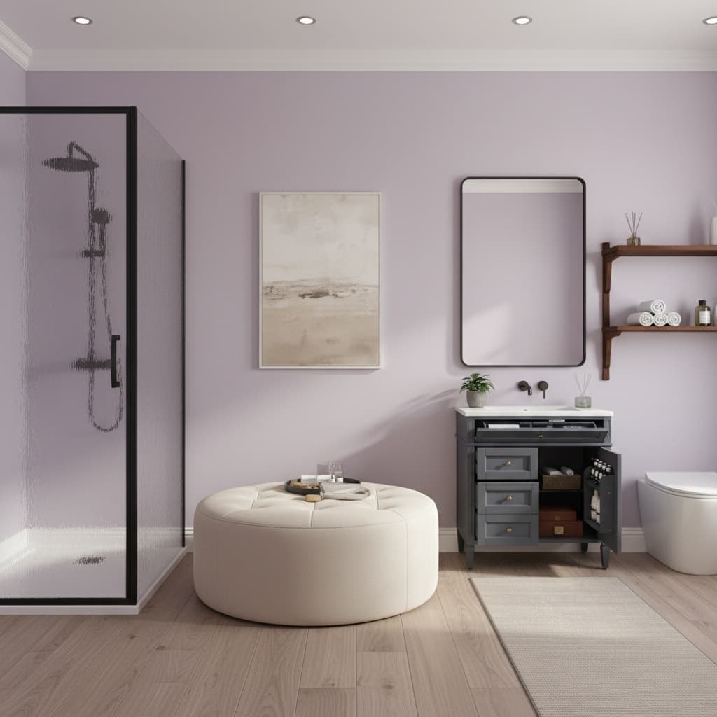 Design a Scandinavian Bathroom with a Soft Pastel Color Palette