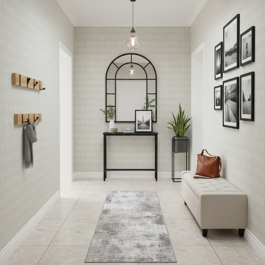 Futuristic Hallway Design with a Neutral Color Scheme: Ideas for Every Budget