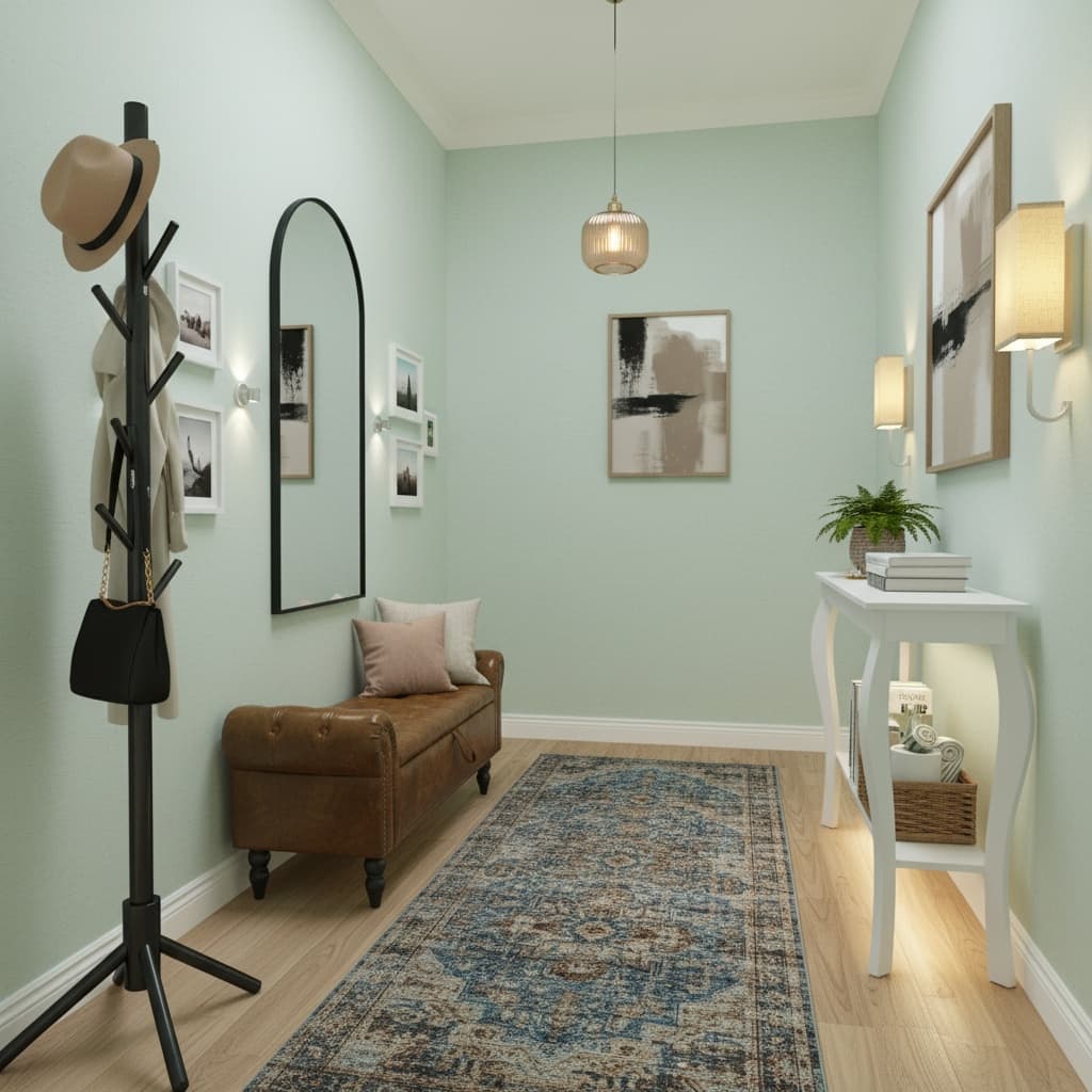 Transform Your Hallway into a Tropical Paradise with Pastel Hues