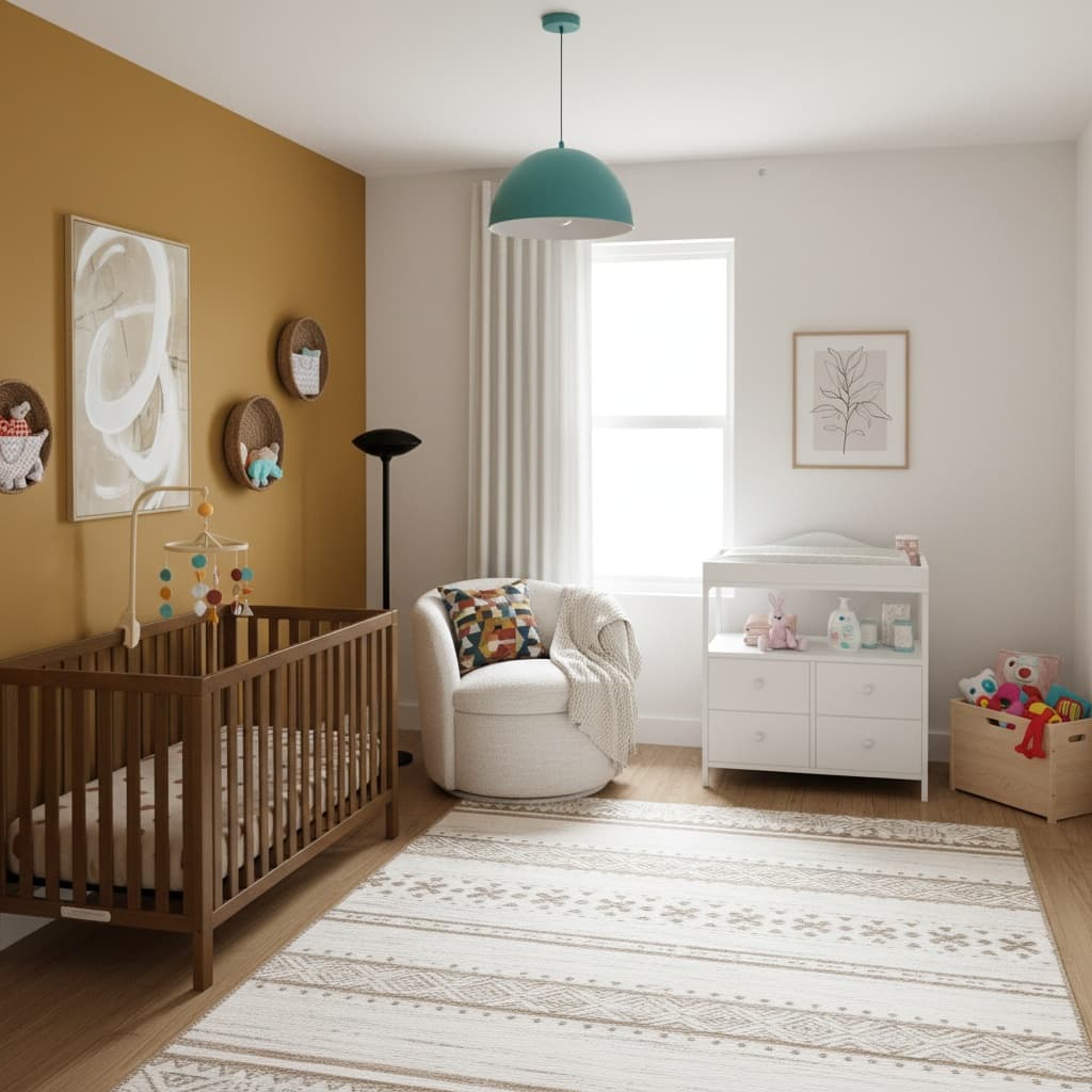 Design a Scandinavian Nursery with a Bold Color Scheme