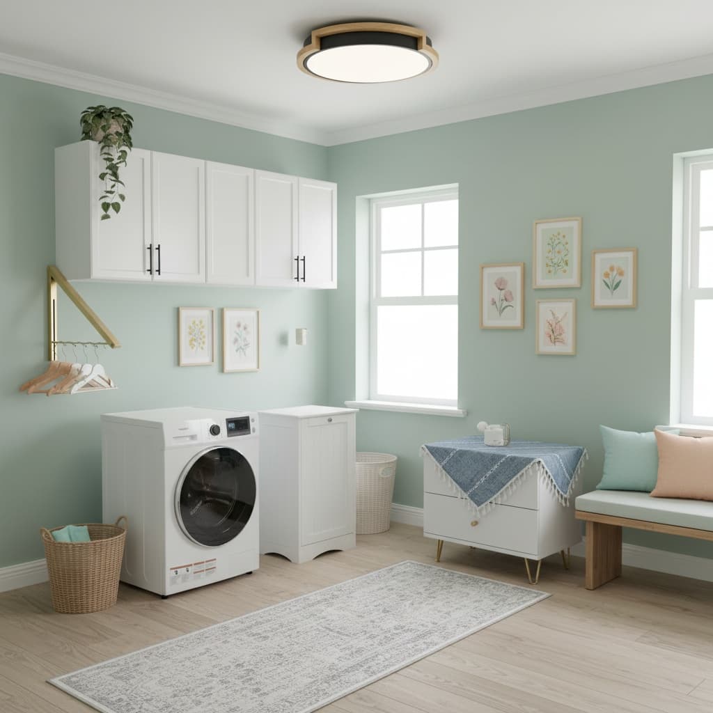 Transform Your Laundry Room with Rustic Pastel Charm: A Guide to Home Interior Design