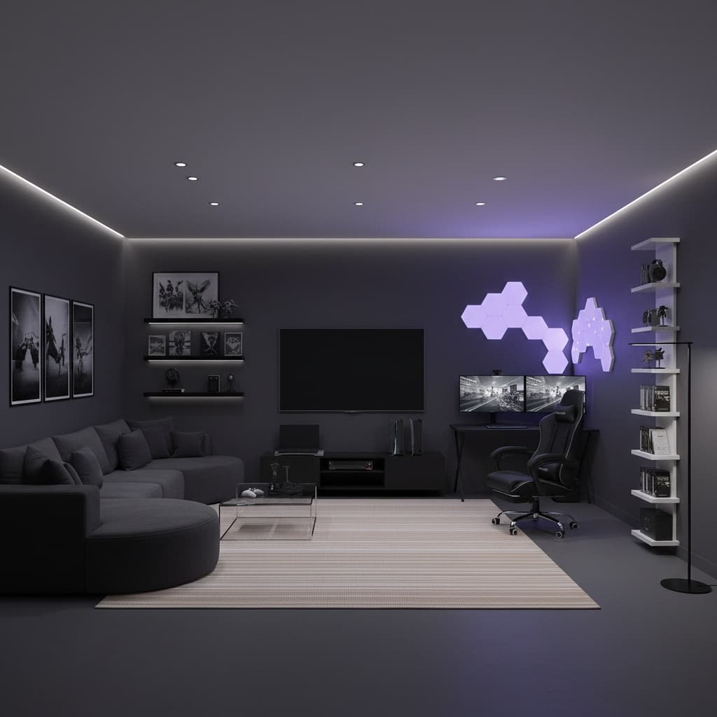 Design a Classic Media/Game Room with a Monochrome Color Scheme: Affordable & Premium Tips