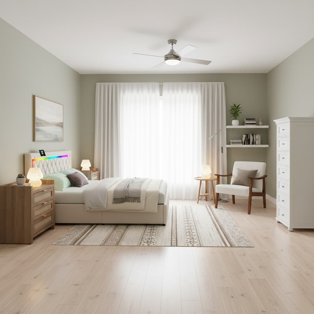 Transform Your Bedroom: Futuristic Design with a Pastel Color Palette