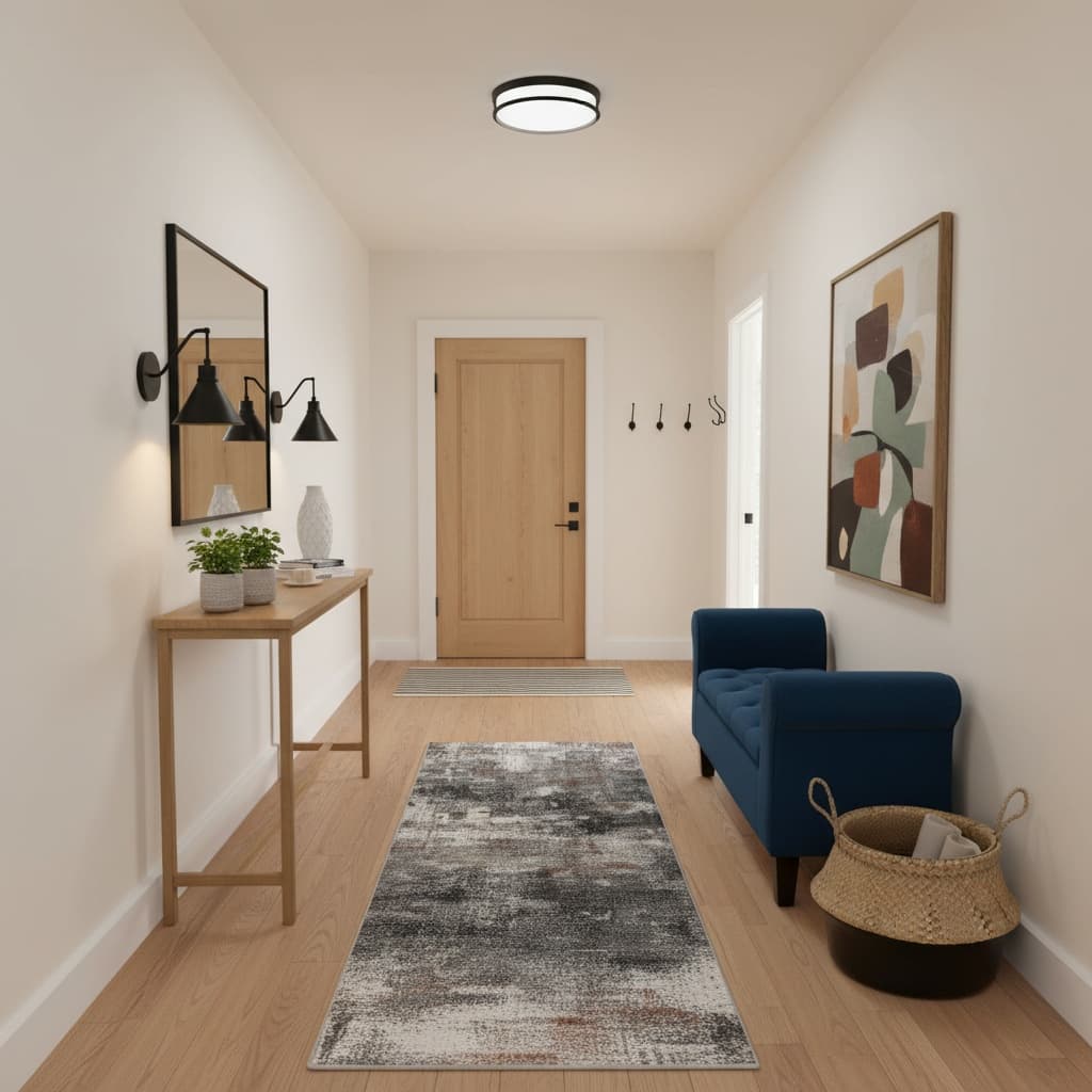 Eco-Friendly Hallway Design: Earth Tones for a Sustainable and Stylish Space
