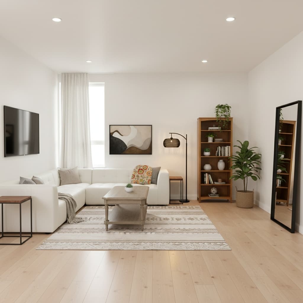 Transform Your Living Room: Tropical Style with a Neutral Color Scheme