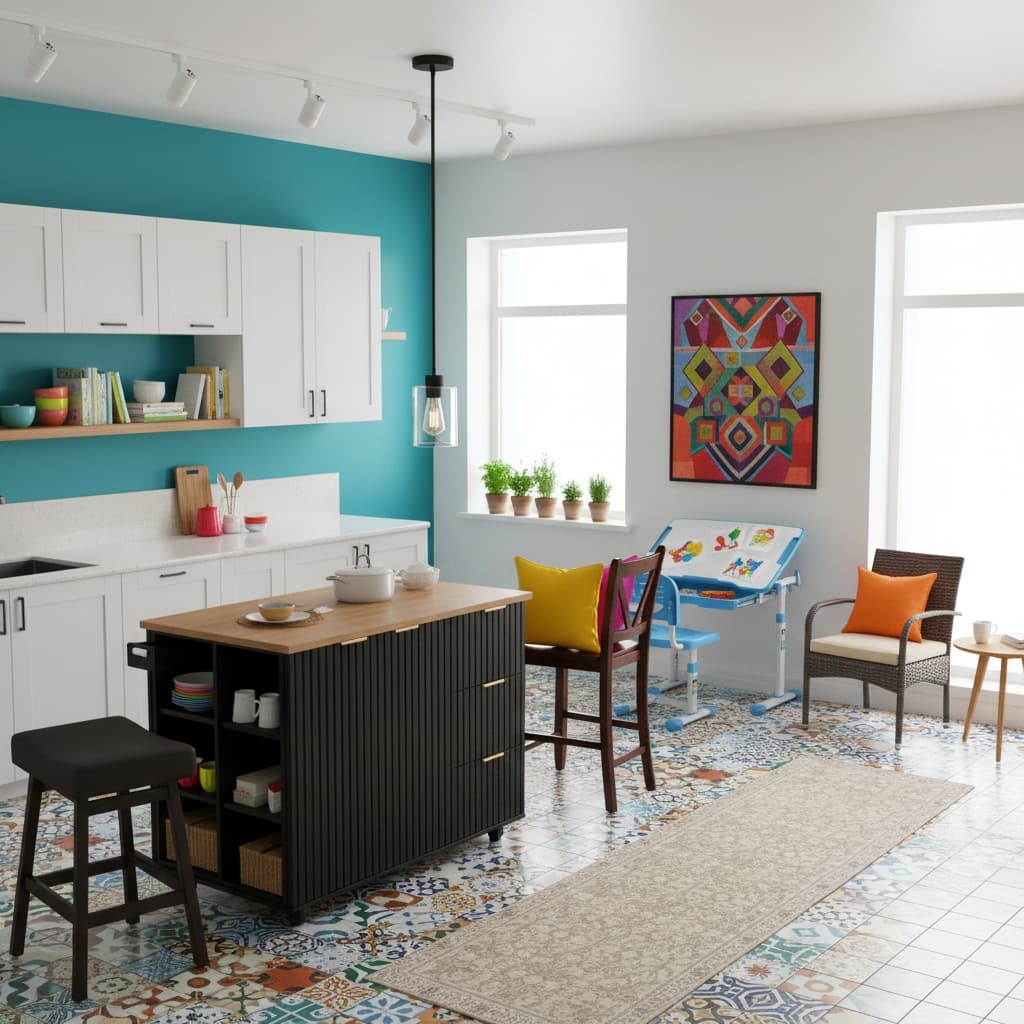 Transform Your Kitchen with a Bold Tropical Style Color Scheme