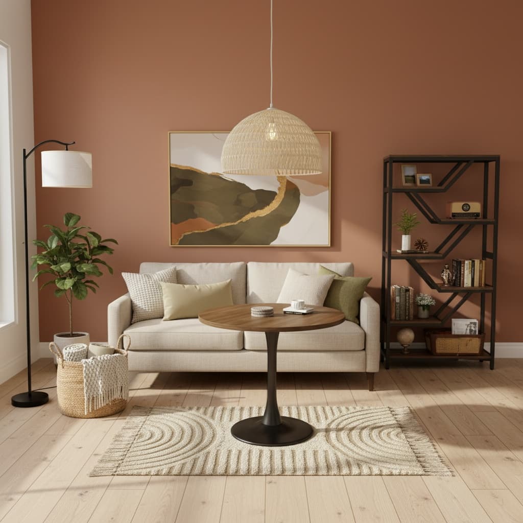 Transform Your Living Room with a Tropical Vibe Using Earth Tones
