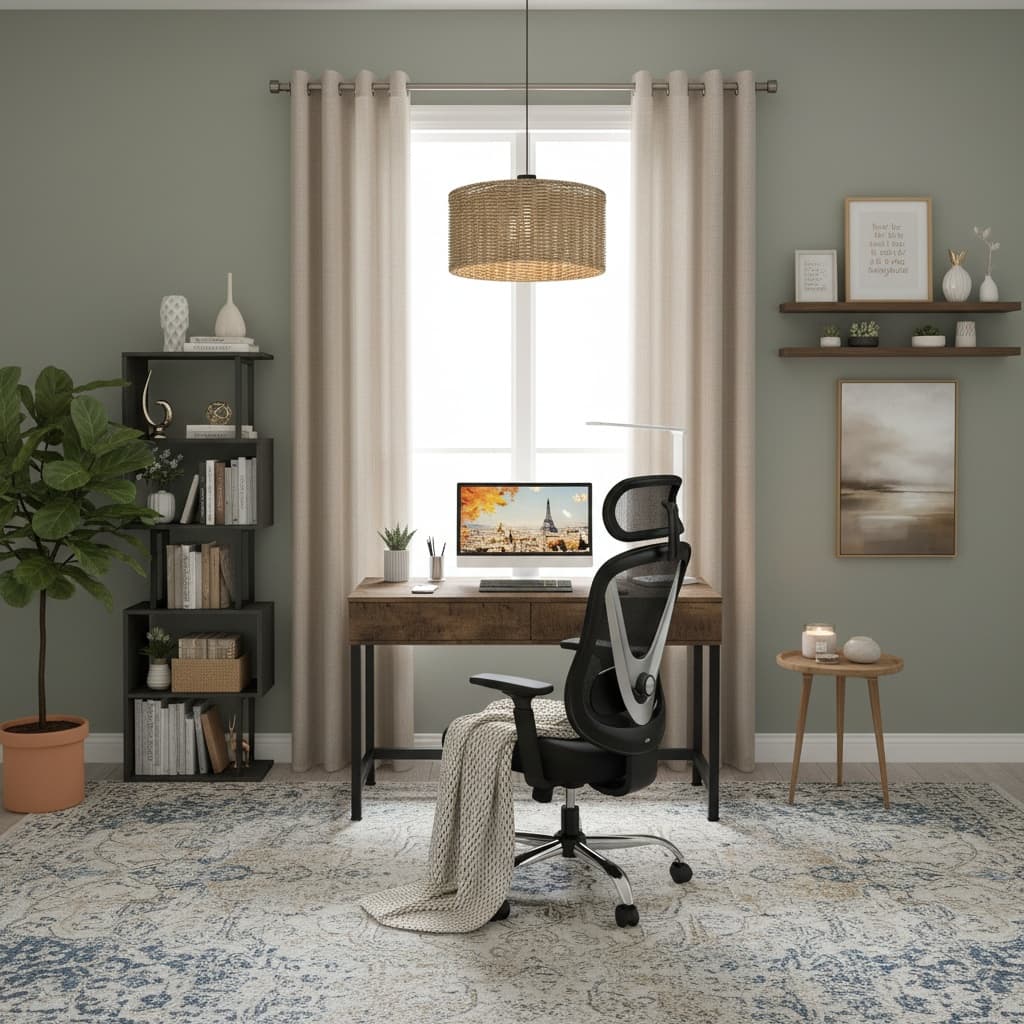 Design a Scandinavian Home Office with Earth Tones