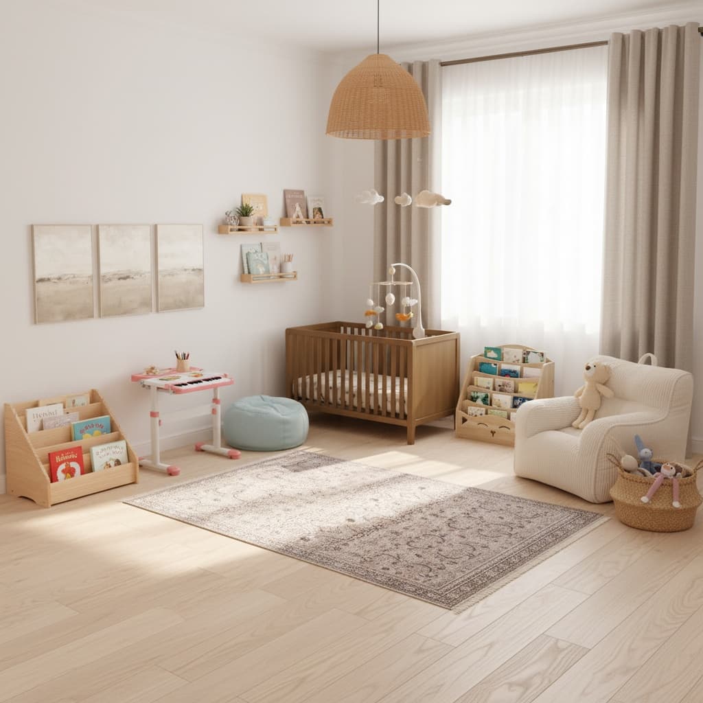 Japanese Kids Room Design with Earth Tones: A Tranquil Home Interior Haven