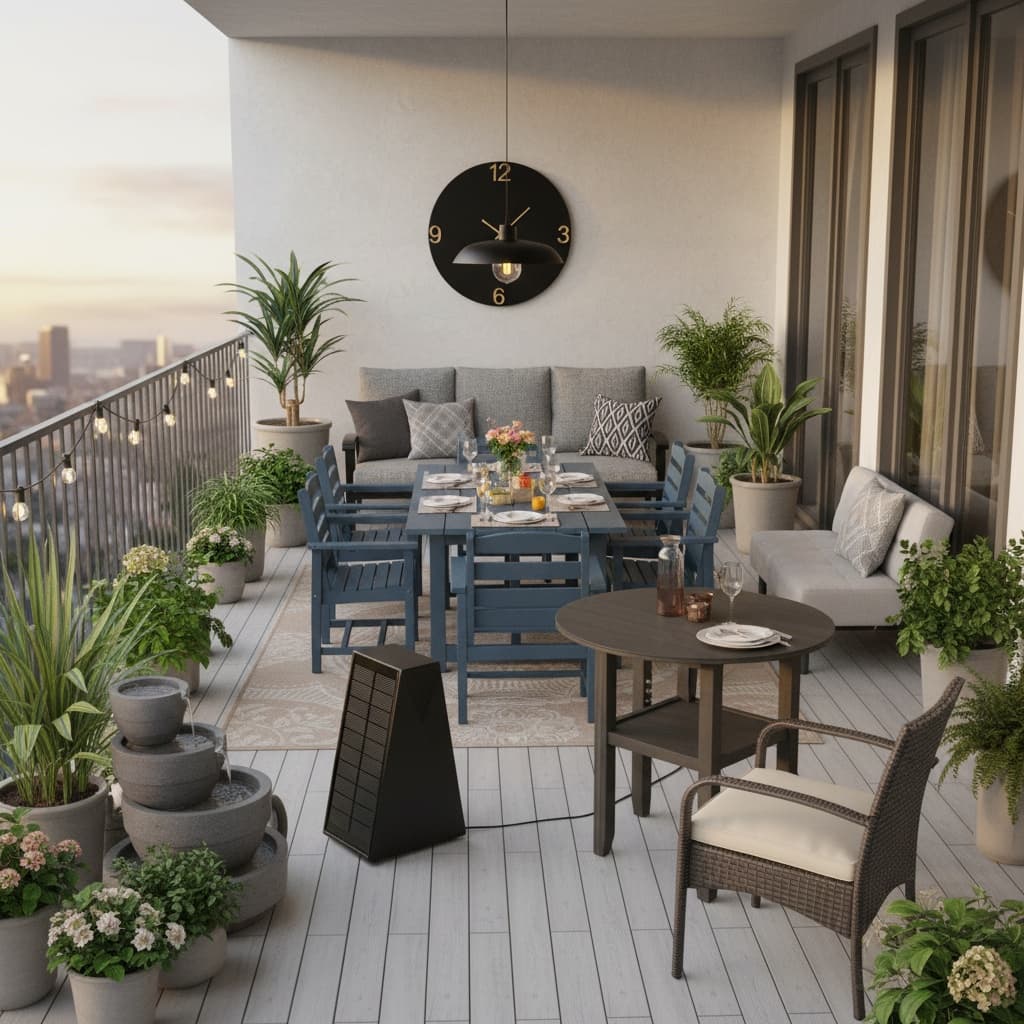 Transform Your Patio/Balcony Outdoor Space with a Minimalist Monochrome Design