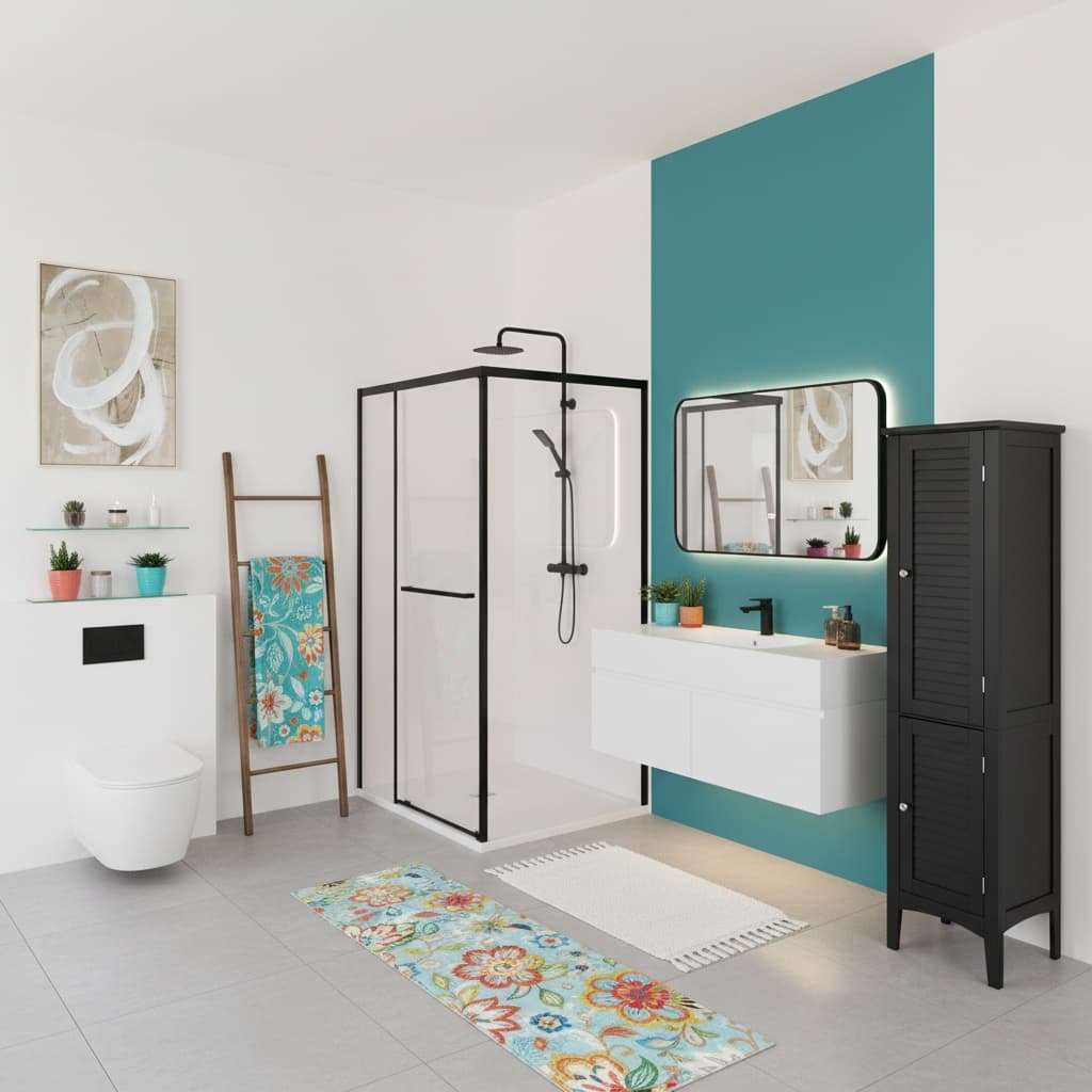 Transform Your Bathroom with Japanese Style and a Bold Color Palette